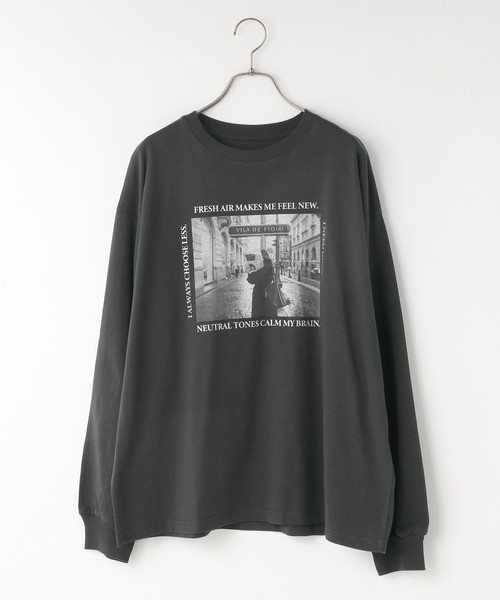 LOWRYS FARM（ローリーズファーム）の「アソートフォトＬＳ　595331（Tシャツ/カットソー・レディース・チャコールグレー/オフホワイト/アイボリー・FREE）」の18枚目の写真