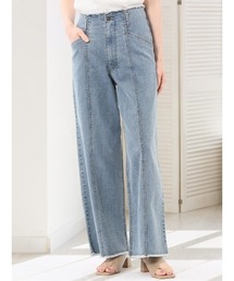 m.f.editorial（エムエフエディトリアル）の「【ストレッチ ハイウエスト】ハンチ/HUNCH  ワイドデニム（デニムパンツ）」