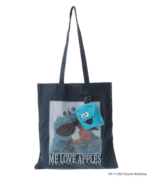 FRUIT OF THE LOOM（フルーツオブザルーム）の「セサミストリートミーツオブザルーム バッグ（トートバッグ・レディース・ネイビー/アイボリー・FREE）」の3枚目の写真