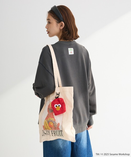 FRUIT OF THE LOOM（フルーツオブザルーム）の「セサミストリートミーツオブザルーム バッグ（トートバッグ・レディース・ネイビー/アイボリー・FREE）」の20枚目の写真