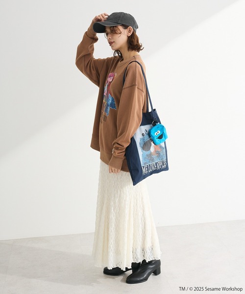 FRUIT OF THE LOOM（フルーツオブザルーム）の「セサミストリートミーツオブザルーム バッグ（トートバッグ・レディース・ネイビー/アイボリー・FREE）」の16枚目の写真