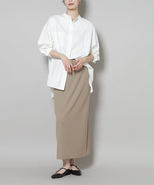 NANO universe（ナノユニバース）の「サカリバナロースカート(セットアップ可)（スカート・レディース・ブラック/ブラウン/ベージュ・FREE）」の3枚目の写真