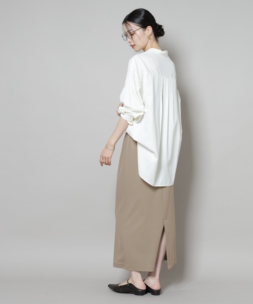 NANO universe（ナノユニバース）の「サカリバナロースカート(セットアップ可)（スカート・レディース・ブラック/ブラウン/ベージュ・FREE）」の21枚目の写真