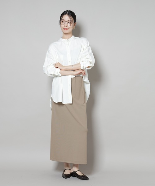 NANO universe（ナノユニバース）の「サカリバナロースカート(セットアップ可)（スカート・レディース・ブラック/ブラウン/ベージュ・FREE）」の19枚目の写真