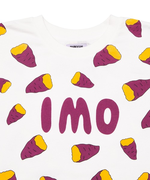 PUNYUS（プニュズ）の「【新サイズ】フード総柄スウェット（IMO・KAKI)（スウェット・レディース・パープル/イエロー・1/2/3/4/5）」の5枚目の写真