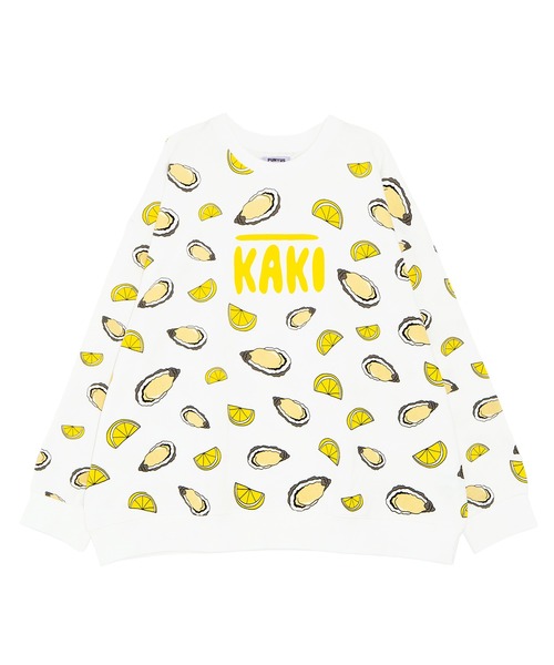 PUNYUS（プニュズ）の「【新サイズ】フード総柄スウェット（IMO・KAKI)（スウェット・レディース・パープル/イエロー・1/2/3/4/5）」の8枚目の写真