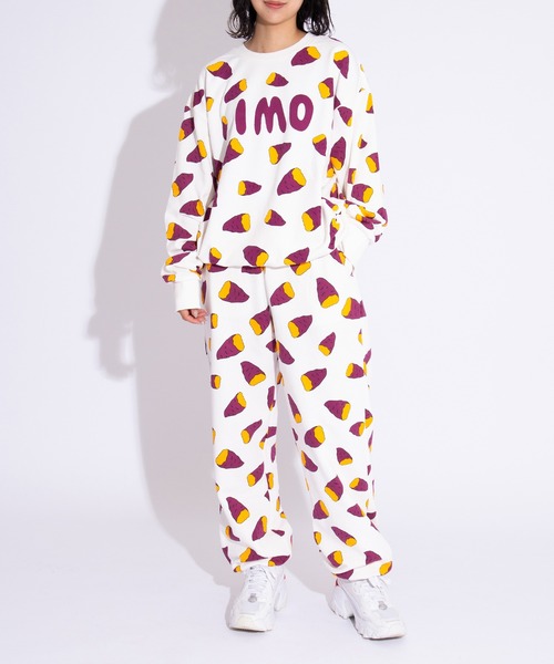 PUNYUS（プニュズ）の「【新サイズ】フード総柄スウェット（IMO・KAKI)（スウェット・レディース・パープル/イエロー・1/2/3/4/5）」の18枚目の写真