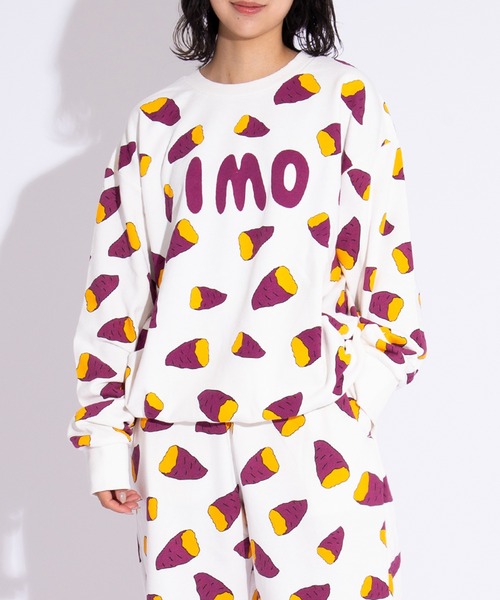 PUNYUS（プニュズ）の「【新サイズ】フード総柄スウェット（IMO・KAKI)（スウェット・レディース・パープル/イエロー・1/2/3/4/5）」の19枚目の写真