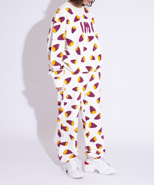 PUNYUS（プニュズ）の「【新サイズ】フード総柄スウェット（IMO・KAKI)（スウェット・レディース・パープル/イエロー・1/2/3/4/5）」の20枚目の写真