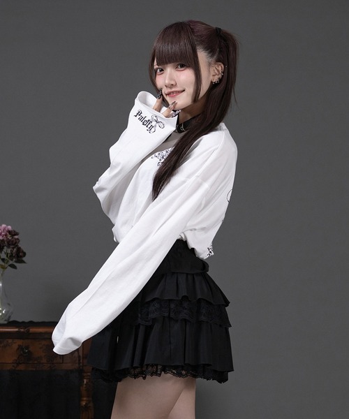 Pal elfy(パルエルフィー)の「バックプリントロンT(Tシャツ/カットソー・レディース・ピンク/ブラック/オフホワイト・フリー)」の10枚目の写真