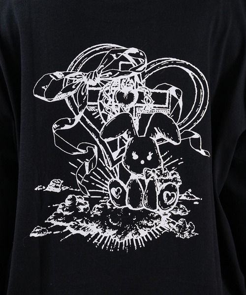 Pal elfy(パルエルフィー)の「バックプリントロンT(Tシャツ/カットソー・レディース・ピンク/ブラック/オフホワイト・フリー)」の18枚目の写真