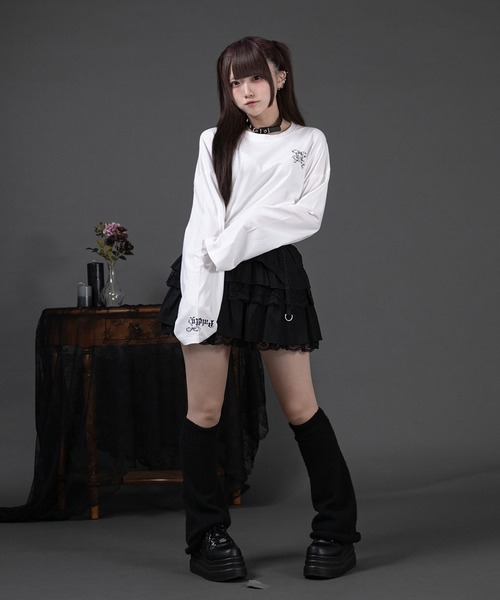 Pal elfy(パルエルフィー)の「バックプリントロンT(Tシャツ/カットソー・レディース・ピンク/ブラック/オフホワイト・フリー)」の22枚目の写真