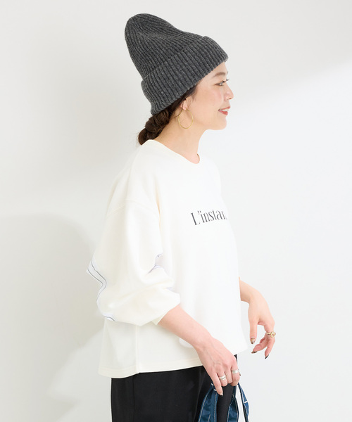 B.C STOCK（ベーセーストック）の「ウォッシャブル / ドッキングスリーブプルオーバー（スウェット・レディース・ホワイト/ネイビー/カーキ・FREE）」の9枚目の写真