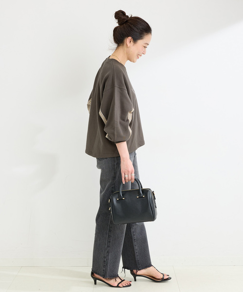 B.C STOCK（ベーセーストック）の「ウォッシャブル / ドッキングスリーブプルオーバー（スウェット・レディース・ホワイト/ネイビー/カーキ・FREE）」の15枚目の写真