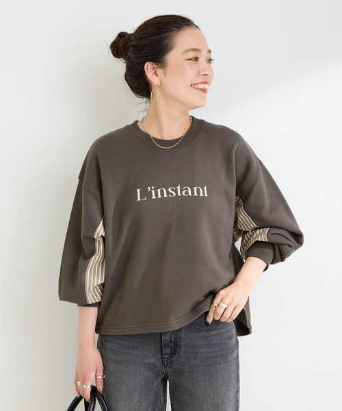 B.C STOCK（ベーセーストック）の「ウォッシャブル / ドッキングスリーブプルオーバー（スウェット・レディース・ホワイト/ネイビー/カーキ・FREE）」の17枚目の写真