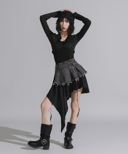 meltthelady moon skirt アシンメトリー デニム スカート meltthelady moon skirt アシンメトリー デニム スカート meltthelady