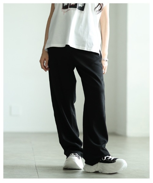 Sawa a la mode(サワアラモード)の「ワイドスウェットパンツ(スウェットパンツ・レディース・ブラック/グレー/ブラウン/ネイビー/ベージュ・FREE)」の18枚目の写真