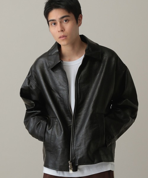 V2（ブイツー）の「V2／ナチュラルレザージャケット（ブルゾン・メンズ・ブラック・MEDIUM/LARGE）」の5枚目の写真