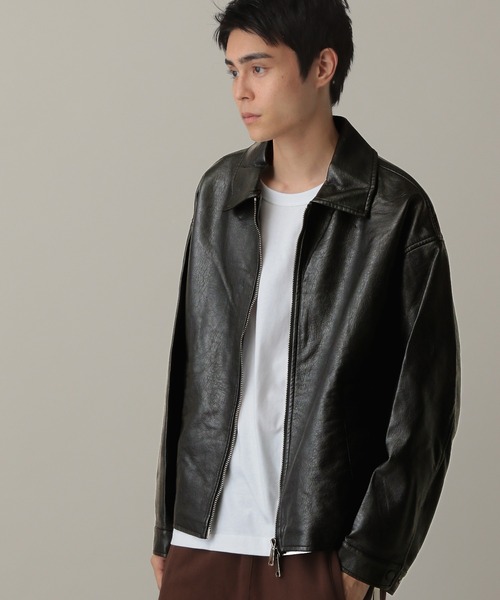 V2（ブイツー）の「V2／ナチュラルレザージャケット（ブルゾン・メンズ・ブラック・MEDIUM/LARGE）」の8枚目の写真
