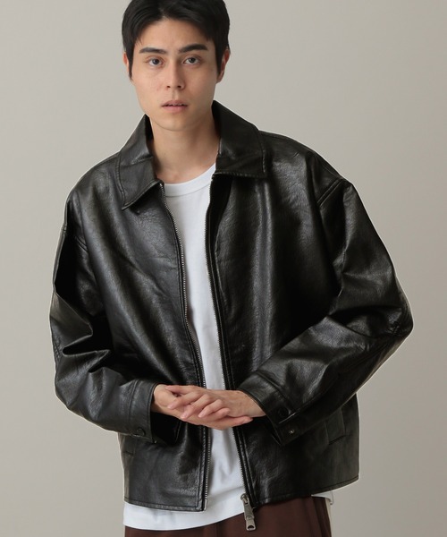 V2（ブイツー）の「V2／ナチュラルレザージャケット（ブルゾン・メンズ・ブラック・MEDIUM/LARGE）」の6枚目の写真
