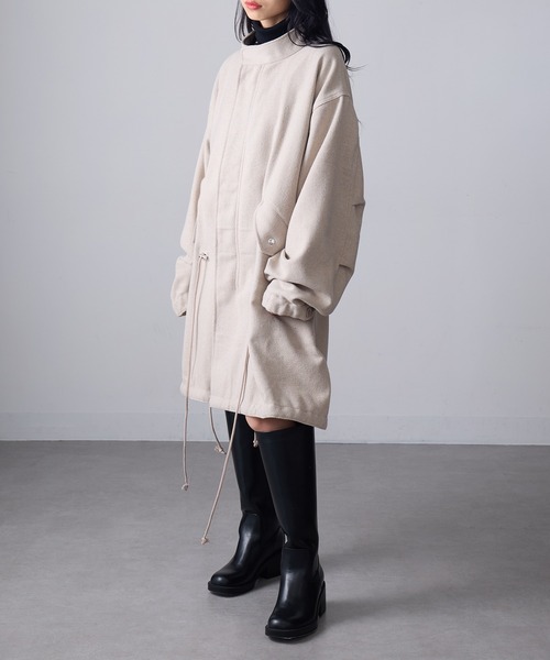 MAGASIN DE MODE Onjna(マガジンデモードオンジェナ )の「【MAGASIN DE MODE Onjna】ヘリンボーンモッズコート trc(モッズコート・レディース・ブラック/ブラウン/ベージュ・FREE)」の6枚目の写真