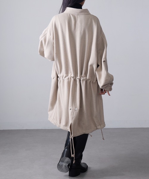 MAGASIN DE MODE Onjna(マガジンデモードオンジェナ )の「【MAGASIN DE MODE Onjna】ヘリンボーンモッズコート trc(モッズコート・レディース・ブラック/ブラウン/ベージュ・FREE)」の10枚目の写真