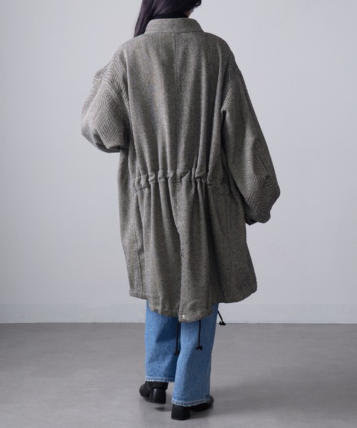 MAGASIN DE MODE Onjna(マガジンデモードオンジェナ )の「【MAGASIN DE MODE Onjna】ヘリンボーンモッズコート trc(モッズコート・レディース・ブラック/ブラウン/ベージュ・FREE)」の16枚目の写真
