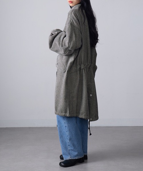 MAGASIN DE MODE Onjna(マガジンデモードオンジェナ )の「【MAGASIN DE MODE Onjna】ヘリンボーンモッズコート trc(モッズコート・レディース・ブラック/ブラウン/ベージュ・FREE)」の15枚目の写真