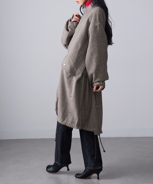 MAGASIN DE MODE Onjna(マガジンデモードオンジェナ )の「【MAGASIN DE MODE Onjna】ヘリンボーンモッズコート trc(モッズコート・レディース・ブラック/ブラウン/ベージュ・FREE)」の22枚目の写真
