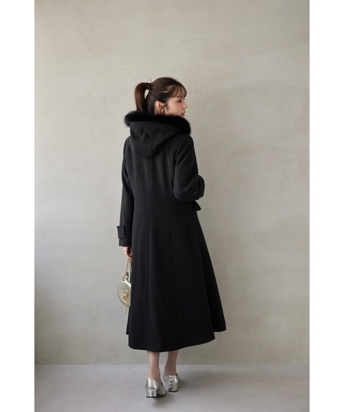 【ノリコさん専用新品未使用】CLOCHE 黒 フード付きダッフルコート ノリコさん専用新品未使用】CLOCHE 黒 フード付きダッフルコート