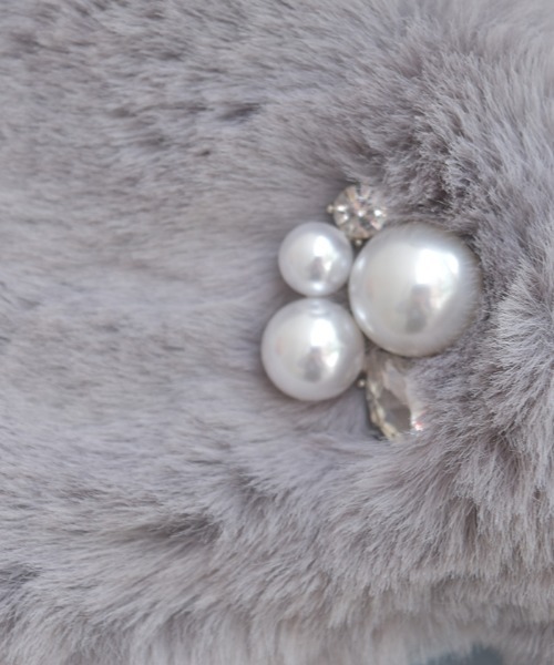 axes femme（アクシーズファム）の「パール付マグネットティペット（マフラー・レディース・ピンク/グレー・FREE）」の9枚目の写真