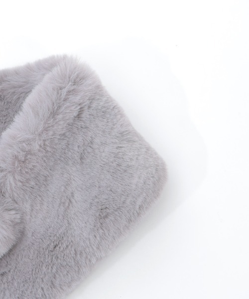 axes femme（アクシーズファム）の「パール付マグネットティペット（マフラー・レディース・ピンク/グレー・FREE）」の14枚目の写真