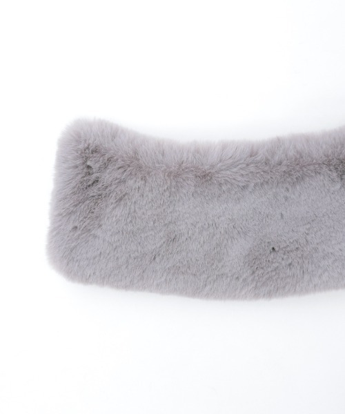 axes femme（アクシーズファム）の「パール付マグネットティペット（マフラー・レディース・ピンク/グレー・FREE）」の20枚目の写真