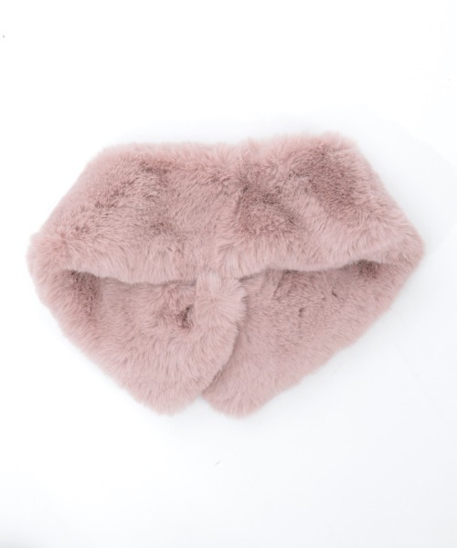 axes femme（アクシーズファム）の「パール付マグネットティペット（マフラー・レディース・ピンク/グレー・FREE）」の21枚目の写真