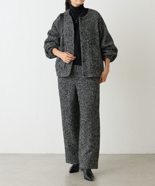 BEARDSLEY（ビアズリー）の「ツイードイージーパンツ（その他パンツ・レディース・グレー・FREE）」の4枚目の写真