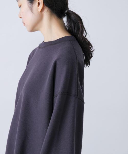 STONE コットン クルーネック トレーナー チャコール M ユニセックス