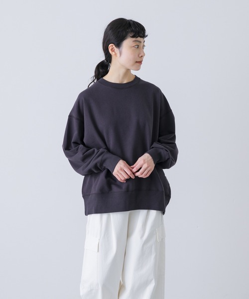 ユニセックス』コットンクルーネックスウェットプルオーバー