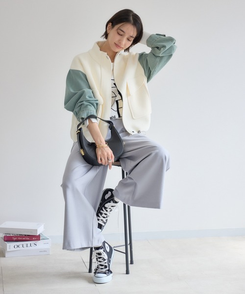 KATHARINE ROSS（キャサリンロス）の「【PILLINI/ピリーニ】デニムコンビスタンドカラージャケット（デニムジャケット・レディース・ブラック/オフホワイト・MEDIUM）」の11枚目の写真