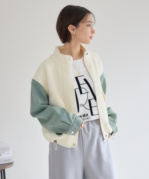 KATHARINE ROSS（キャサリンロス）の「【PILLINI/ピリーニ】デニムコンビスタンドカラージャケット（デニムジャケット・レディース・ブラック/オフホワイト・MEDIUM）」の16枚目の写真