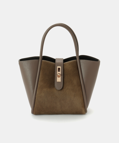 La TOTALITE（ラトータリテ）の「M Rose/エンメローズ レザーコンビバッグ（ショルダーバッグ・レディース・ベージュ/その他6・FREE）」の10枚目の写真