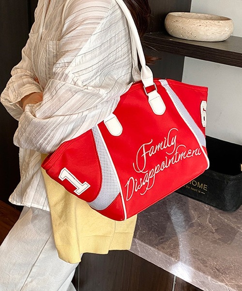 HALEY PESCA(ヘーリーペスカ)の「HALEY PESCA/【2way】バイカラー ナンバリングスポーティーボストンバッグ(ボストンバッグ・レディース・ピンク/レッド/ネイビー/ブラック・FREE)」の16枚目の写真