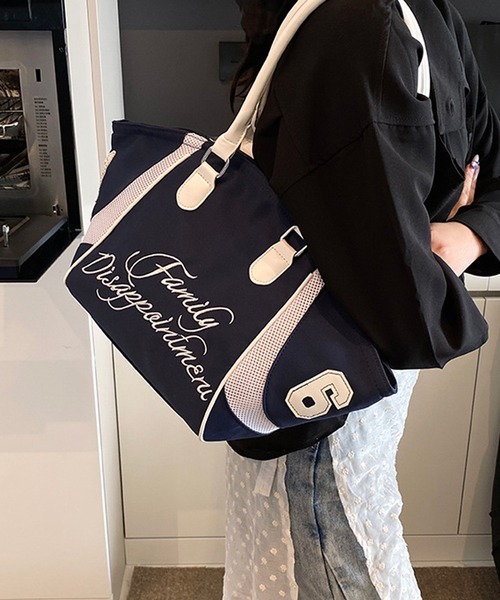 HALEY PESCA(ヘーリーペスカ)の「HALEY PESCA/【2way】バイカラー ナンバリングスポーティーボストンバッグ(ボストンバッグ・レディース・ピンク/レッド/ネイビー/ブラック・FREE)」の8枚目の写真