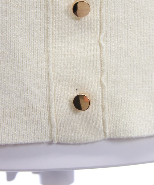 clear（クリア）の「ビジュー肩紐オフショルファーニットトップス[大人 フェミニン 上品]≪AW新作≫（ニット/セーター・レディース・アイボリー/ブラック/ライトグレー・F）」の8枚目の写真