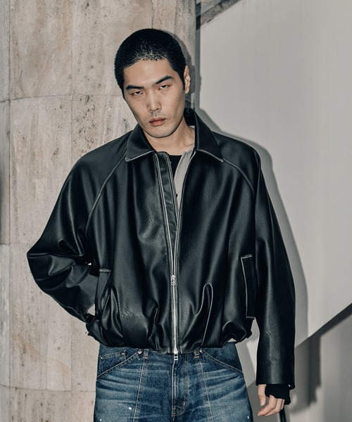 CONZ（コンズ）の「BALOON ZIP UP JACKET FAUX LEATHER（ブルゾン