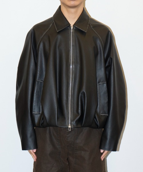 CONZ（コンズ）の「BALOON ZIP UP JACKET FAUX LEATHER（ブルゾン
