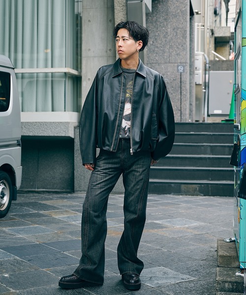 CONZ（コンズ）の「BALOON ZIP UP JACKET FAUX LEATHER（ブルゾン