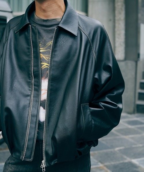CONZ（コンズ）の「BALOON ZIP UP JACKET FAUX LEATHER（ブルゾン