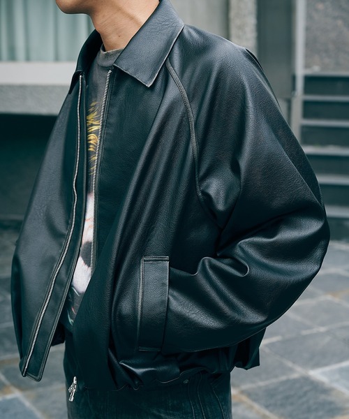 CONZ（コンズ）の「BALOON ZIP UP JACKET FAUX LEATHER（ブルゾン