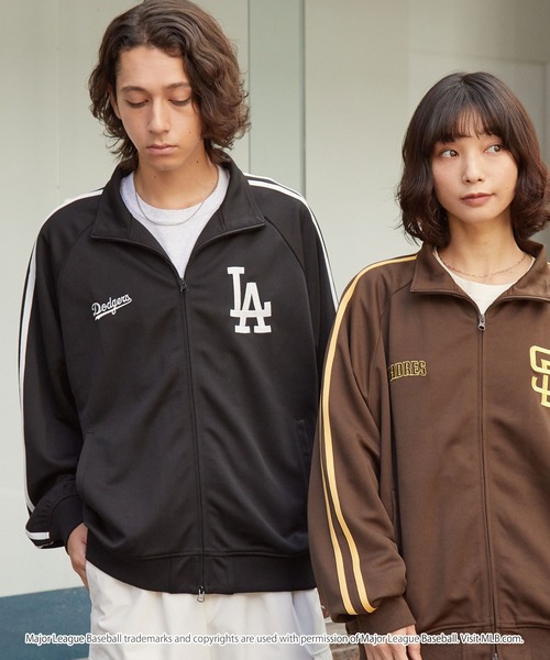 [完売品]MOUSSY MLB LINE TRACK ジャケット AZUL BY MOUSSY | 【MLB】トラックジャケット (ブルゾン ) |SHEL'TTER