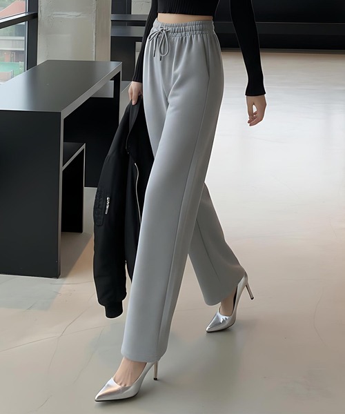 cammie(キャミー)の「あったかスウェットゆるパンツ(スウェットパンツ・レディース・ブラック/グレー・M/L)」の18枚目の写真